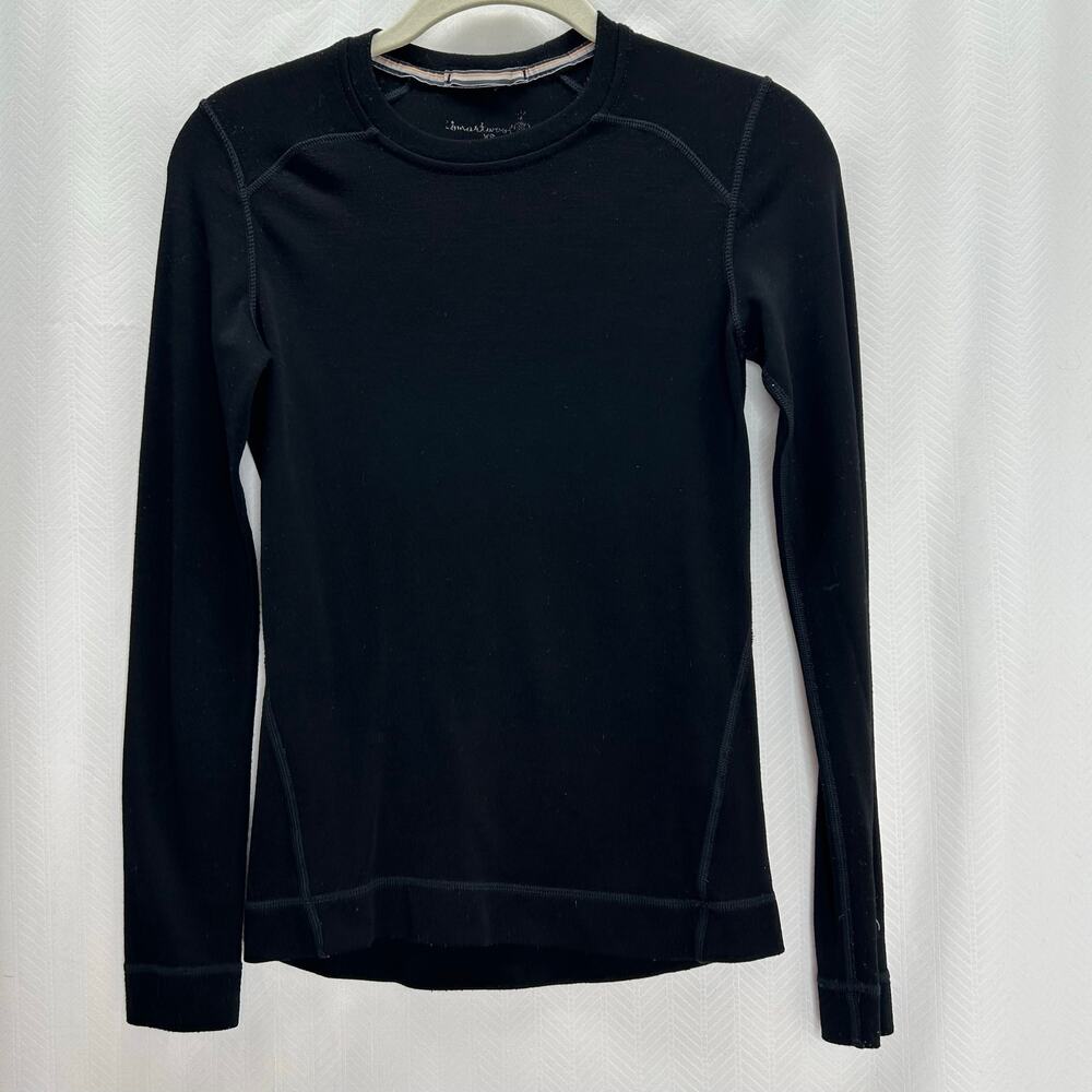 Smartwool women’s base layer top XS black long sleeve old money